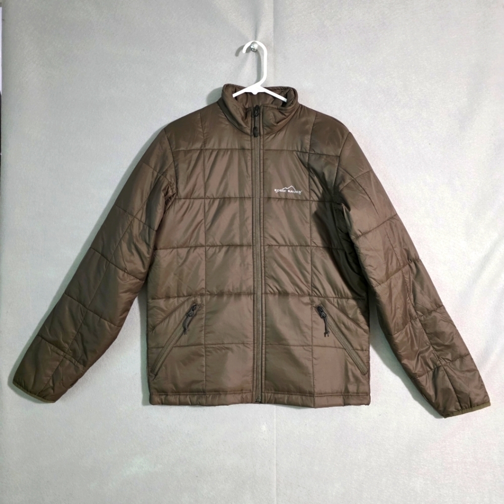 NWT Eddie Bauer Mens Puffer Jacket Coffee Size Small